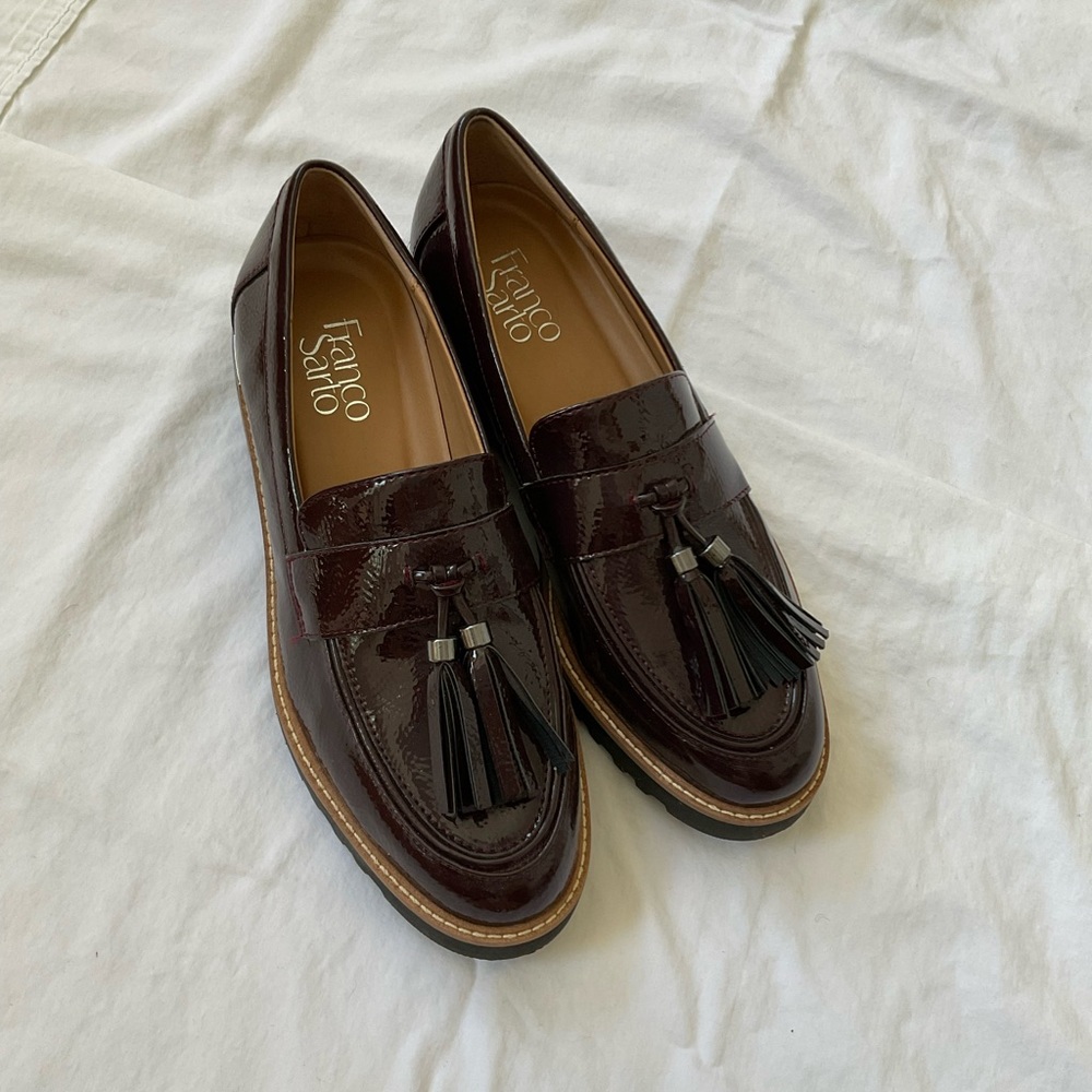 Burgundy Franco Sarto loafers